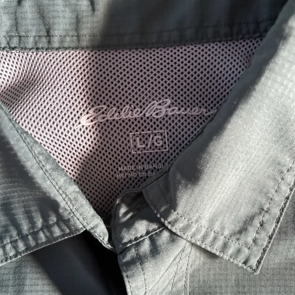 Eddie Bauer Green Casual Button Down Shirt​​ - Picture 5 of 5